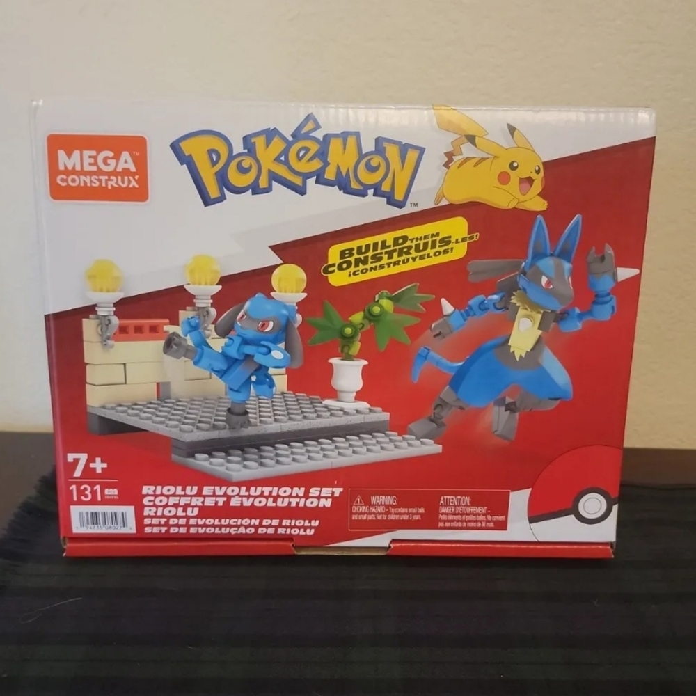 Mega Construx Pokemon Riolu Evolution (& Lucario) 131pc Set HHY94 NEW NIB SEALED